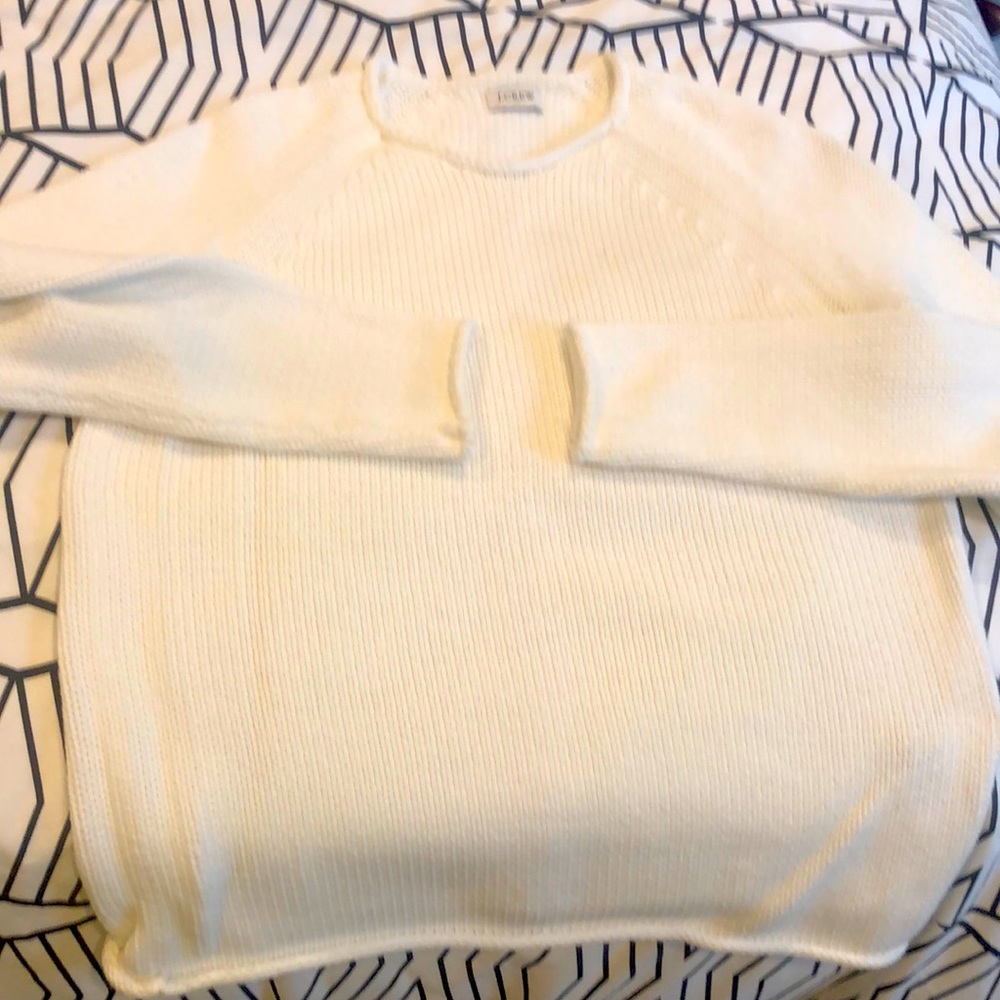 JCrew Ivory Roll neck Pullover Sweater. Women’s. Cotton